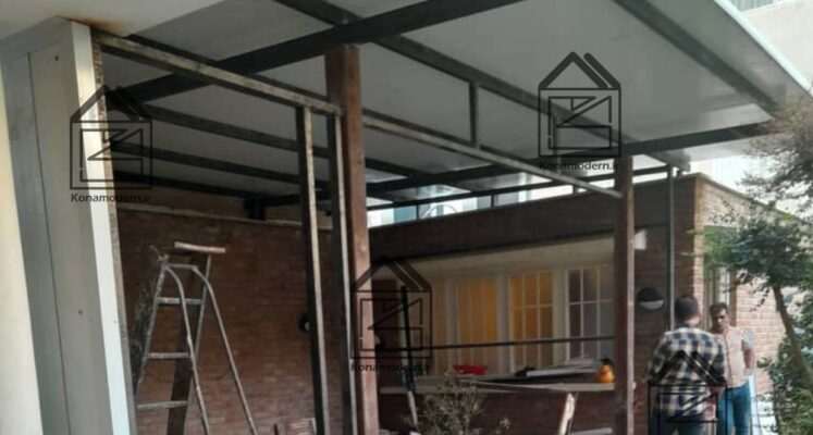 انباری حیاط ساندویچ پنل پلیت