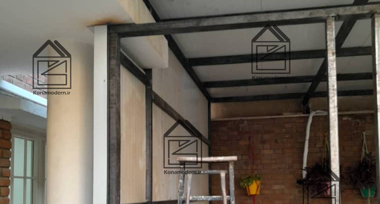 ساخت اتاق حیاط سام پنل ساندویچ پلیت